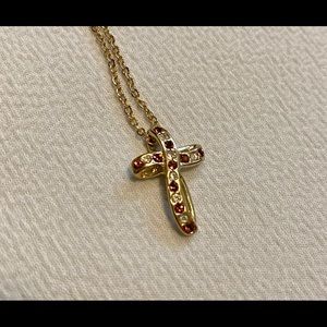 Amethyst Cross Pendant Necklace